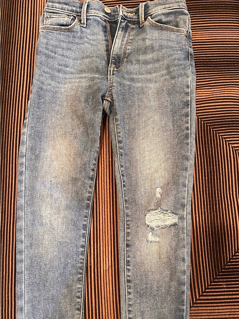 Girls Light Blue Distressed Jeans